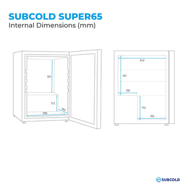 Subcold Super 65 LED Beer Fridge - Silver | Refurbished